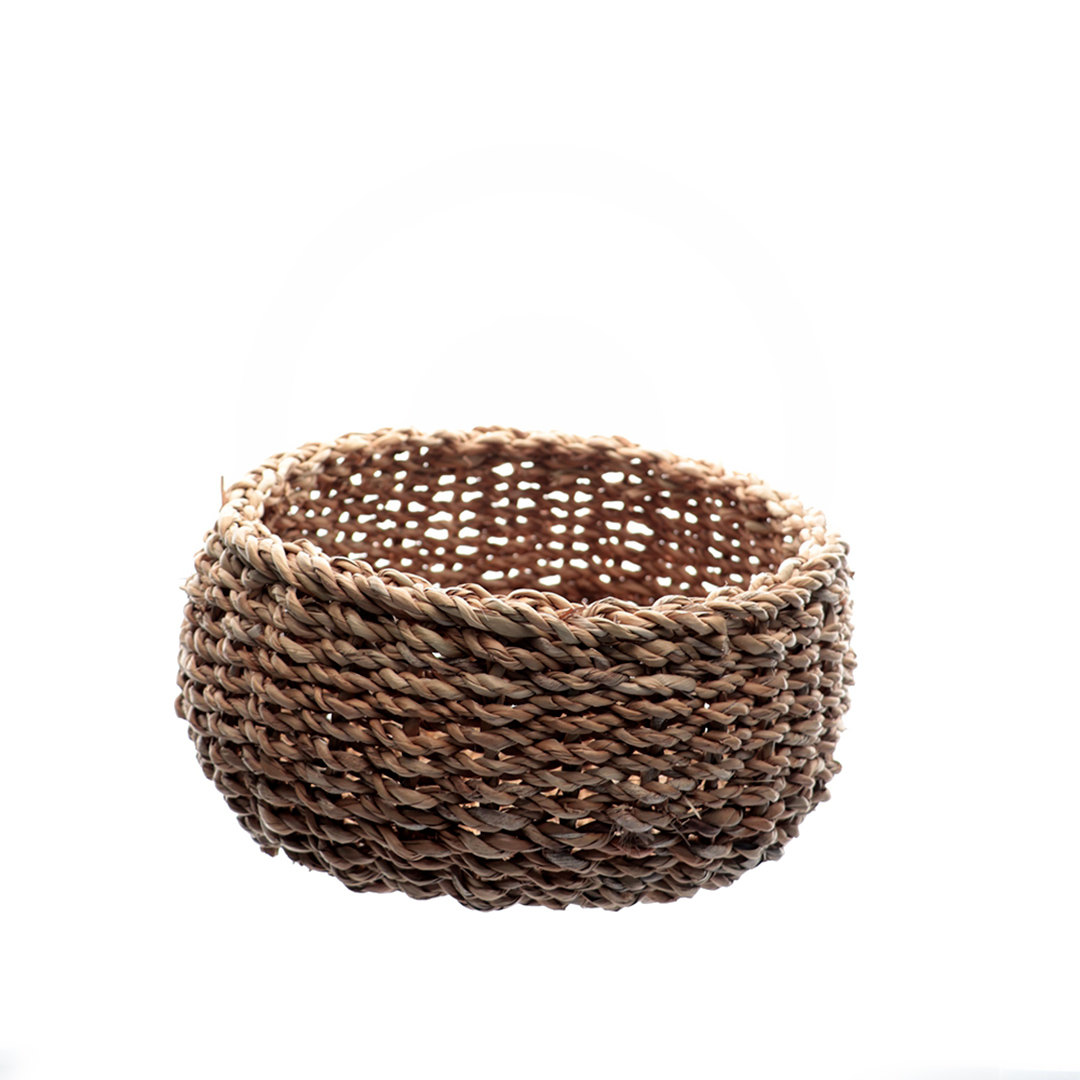 Fotografia para o produto Jogo de 3 cestas redondas em fibra natural Ø27xA16cmØ23xA13cmØ20xA11cm