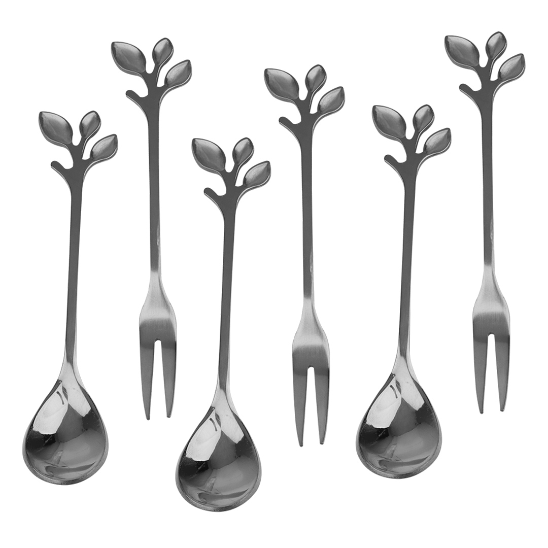 Fotografia para o produto Jogo de 3 garfos e 3 colheres Romantique em aço inox