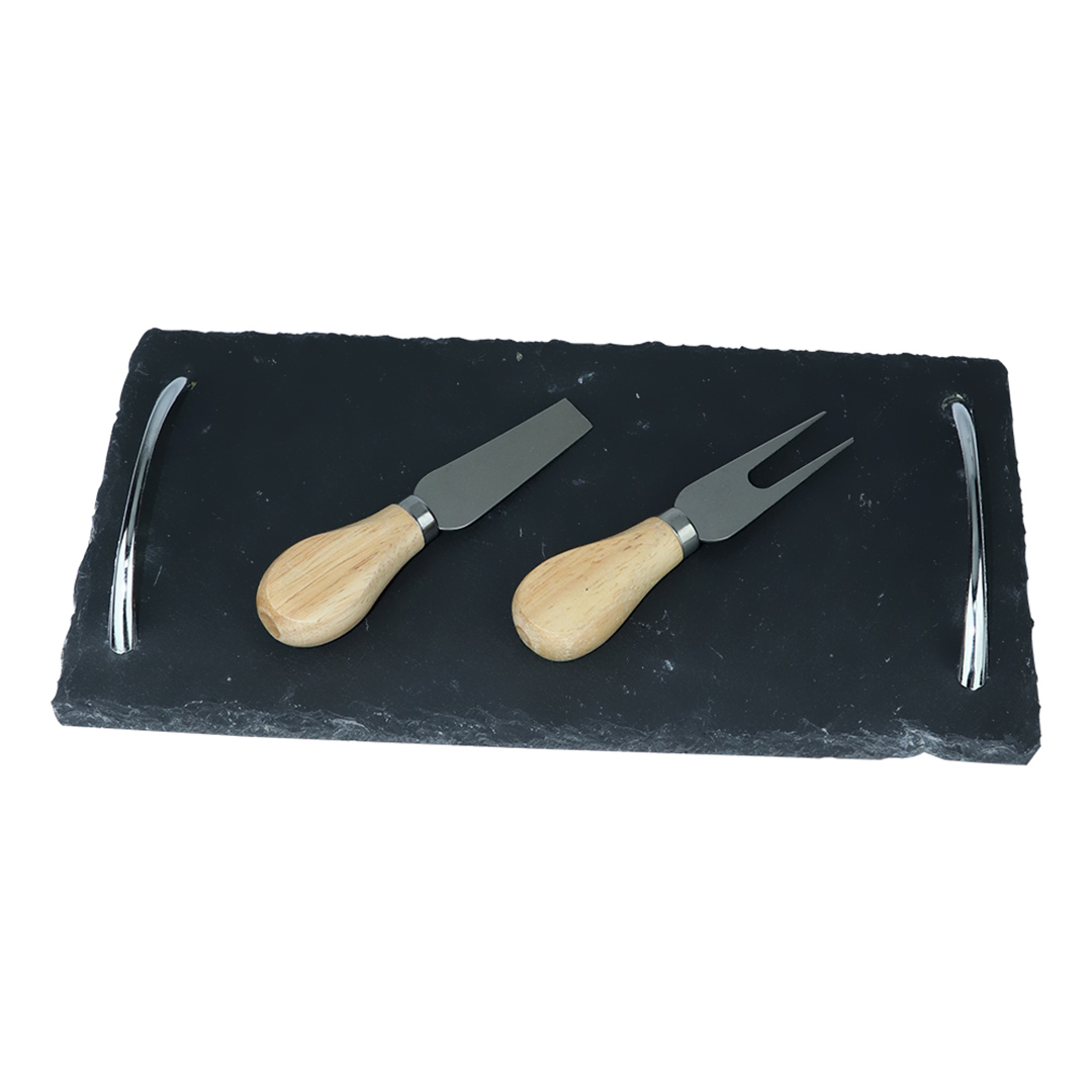 Fotografia para o produto Jogo de 3 peças para queijo em ardósia L30xP15xA2cm