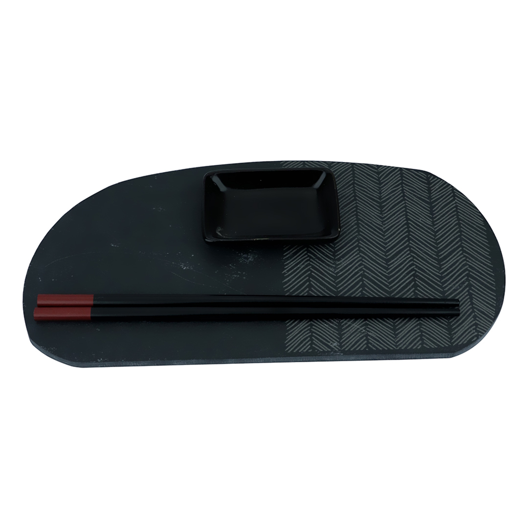 Fotografia para o produto Jogo de 3 peças para sushi em ardósia L28xP14xA2,8cm