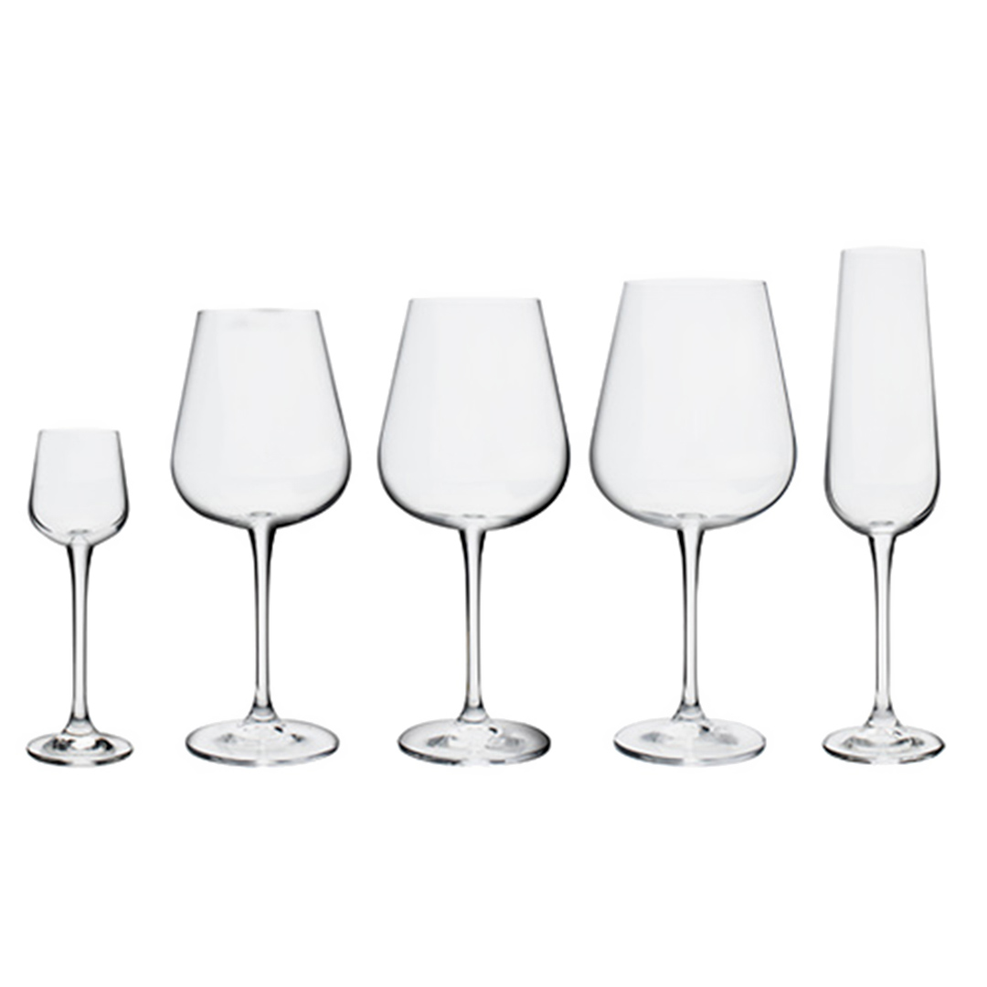 Imagem ilustrativa para Jogo de 30 taças em cristal ecológico 6x(60/220/450/540/670ml)