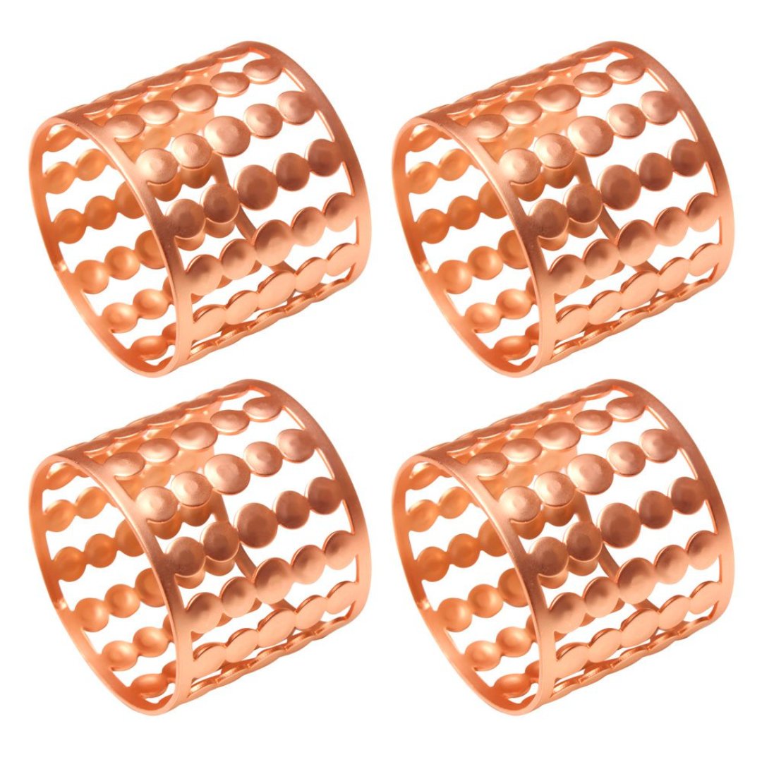 Imagem ilustrativa para Jogo de 4 anéis Esfera para guardanapo em ferro Ø5xA4cm cor rose