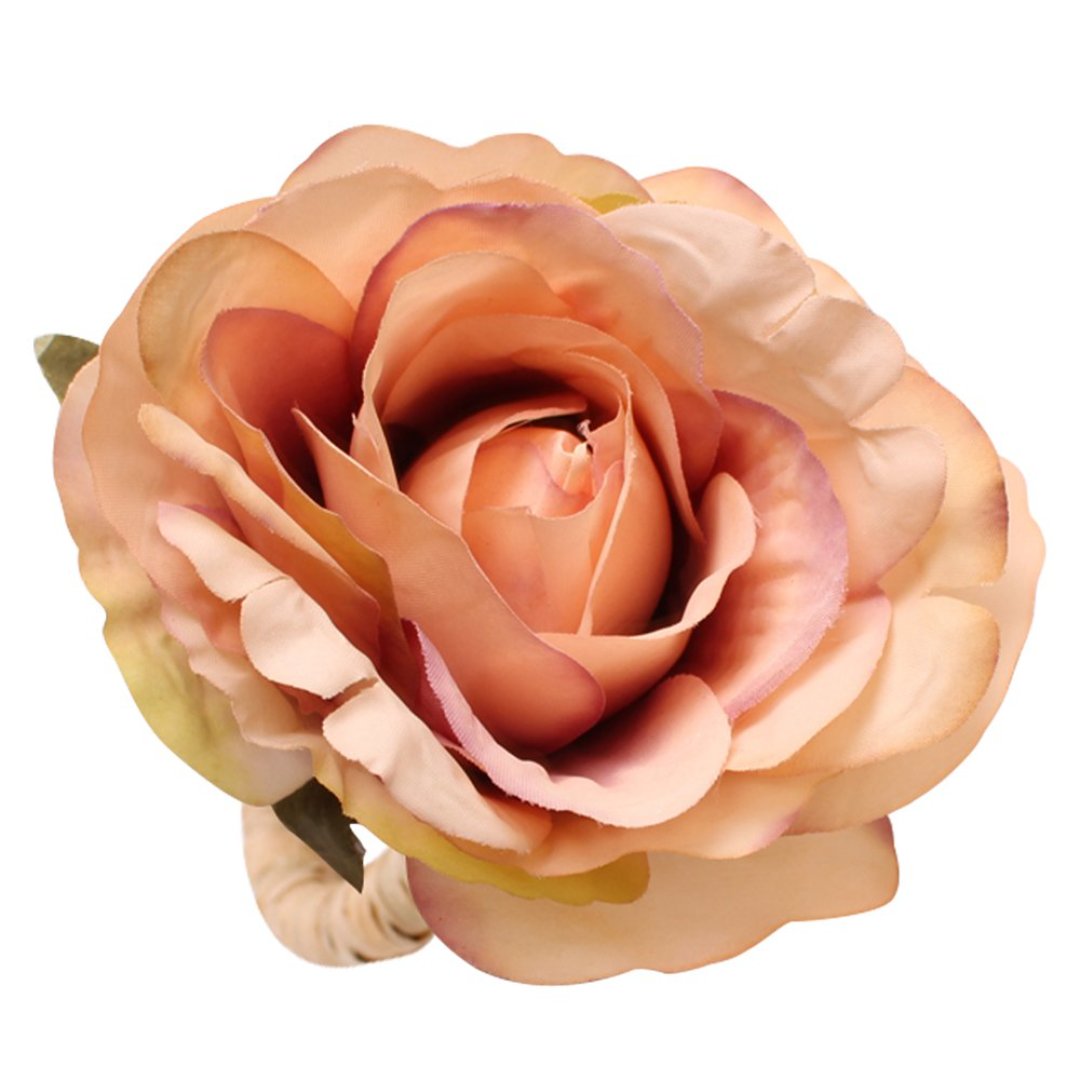 Fotografia para o produto Jogo de 4 anéis Rosa para guardanapo em plástico Ø7xA11cm cor laranja