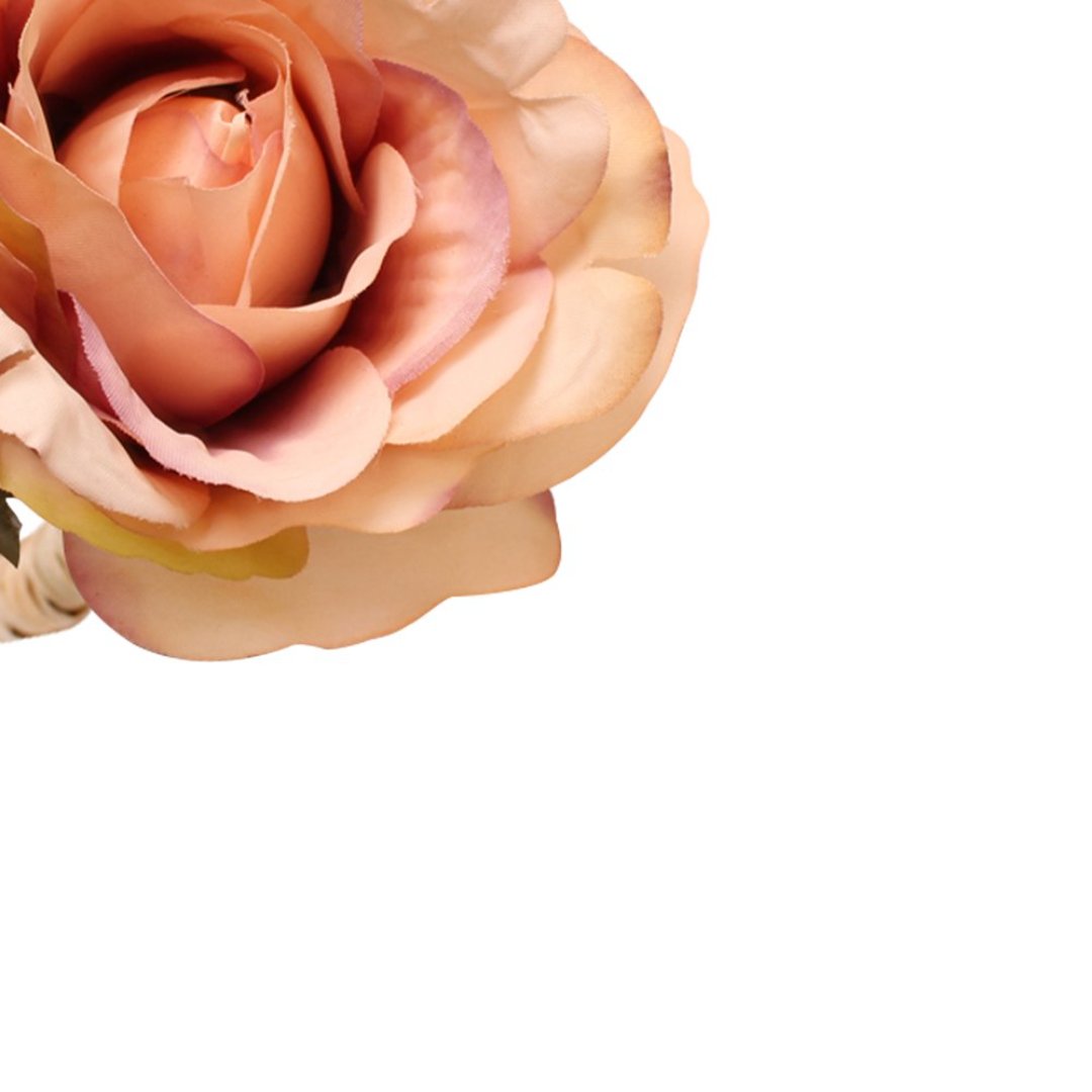 Fotografia para o produto Jogo de 4 anéis Rosa para guardanapo em plástico Ø7xA11cm cor laranja