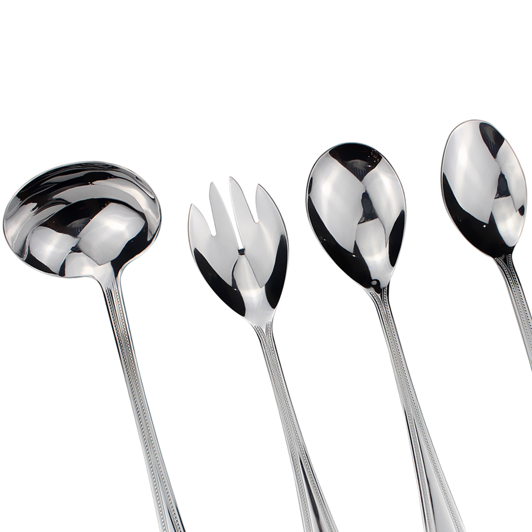 Fotografia para o produto Jogo de 4 peças em aço inox para servir