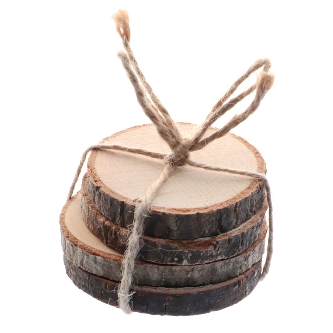 Imagem ilustrativa para Jogo de 4 porta copos em madeira Ø10xA1cm