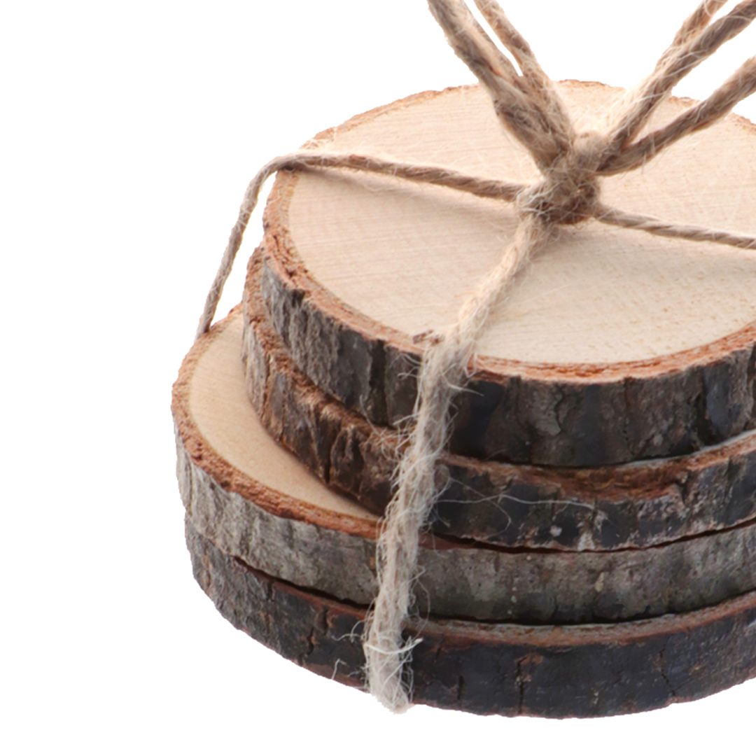 Fotografia para o produto Jogo de 4 porta copos em madeira Ø10xA4cm