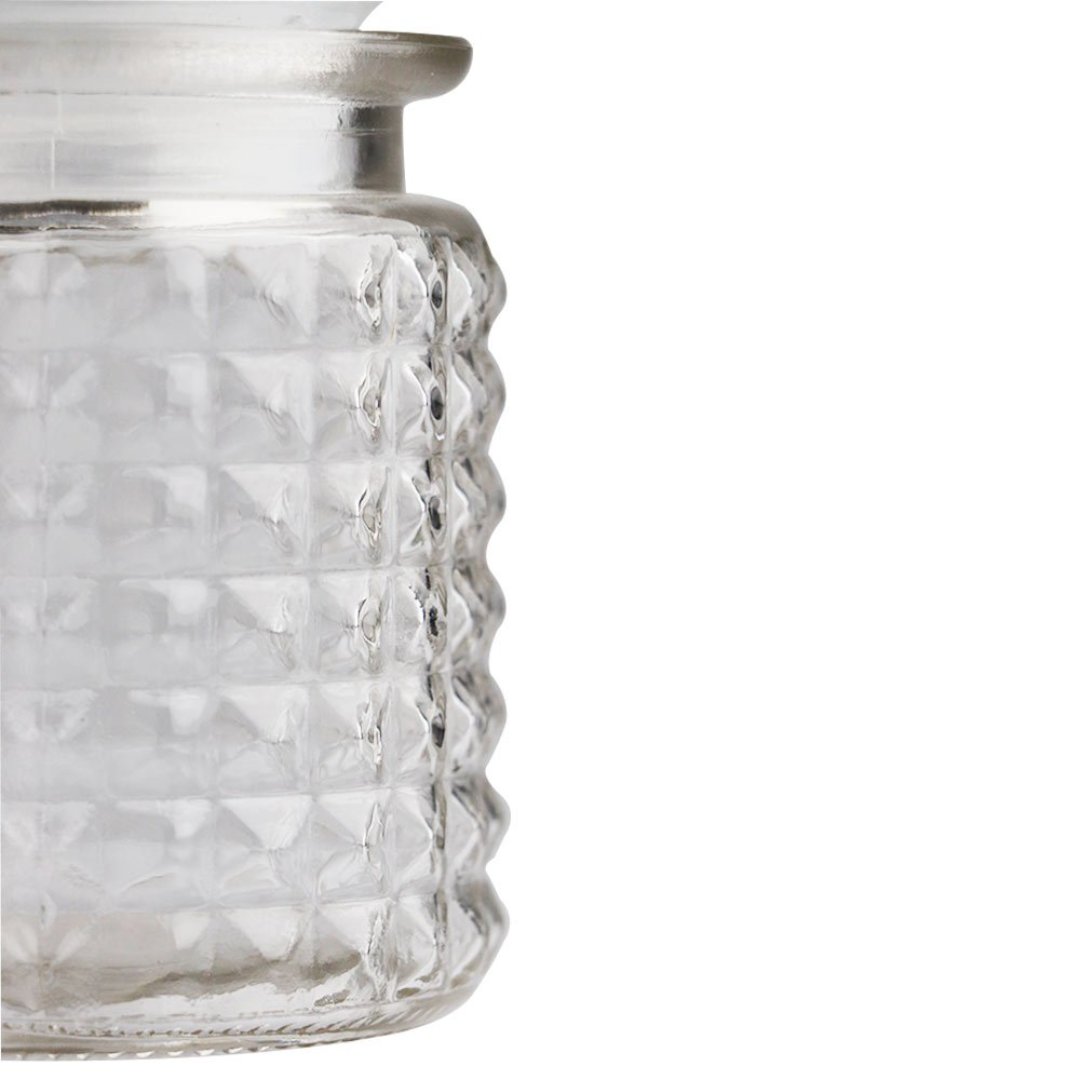 Fotografia para o produto Jogo de 4 porta mantimentos em vidro com tampa 300ml Ø8xA10,4cm