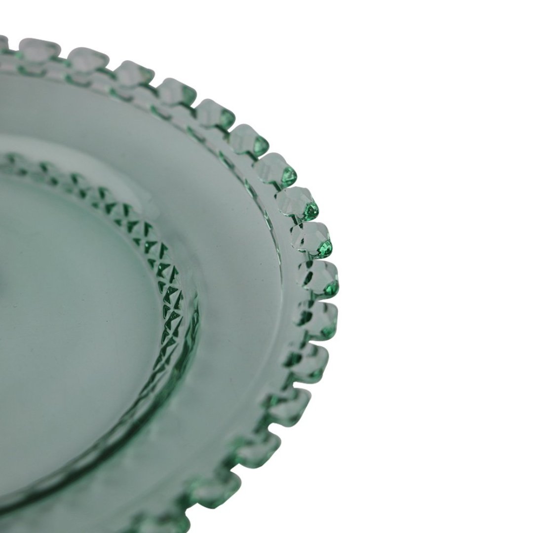 Fotografia para o produto Jogo de 4 pratos para sobremesa em cristal Ø19cm cor verde