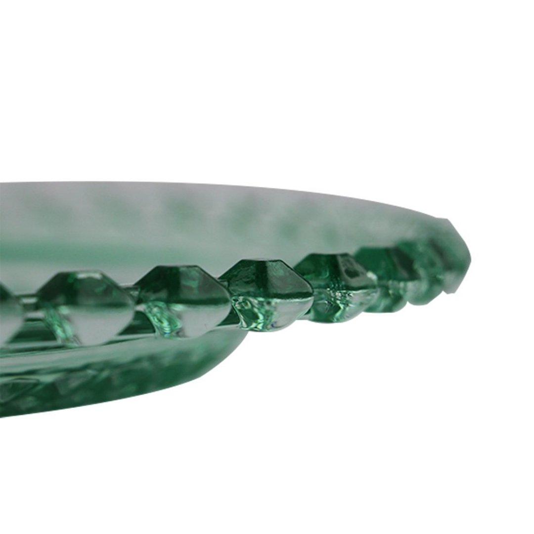 Fotografia para o produto Jogo de 4 pratos para sobremesa em cristal Ø19cm cor verde