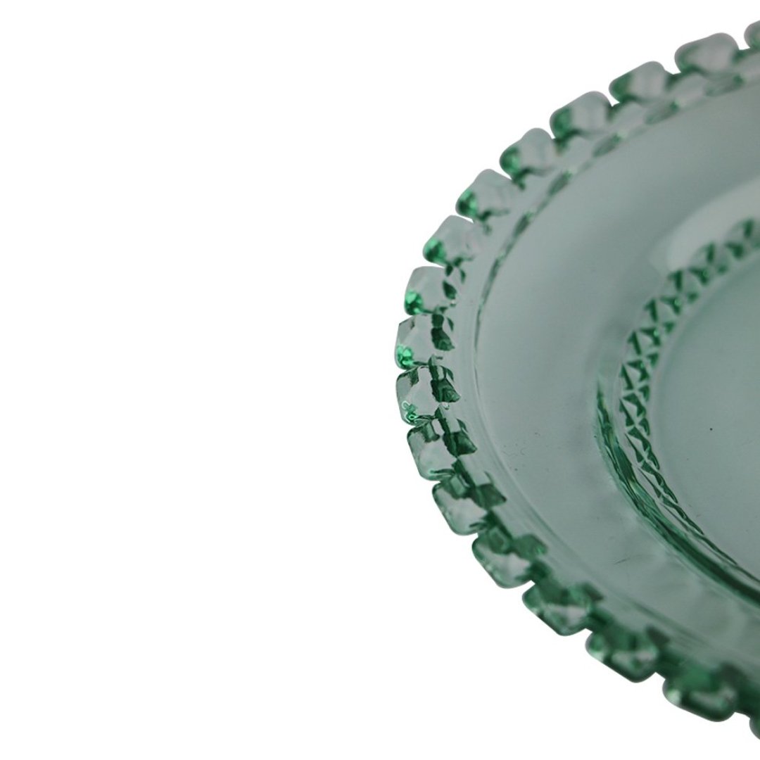 Fotografia para o produto Jogo de 4 pratos para sobremesa em cristal Ø19cm cor verde