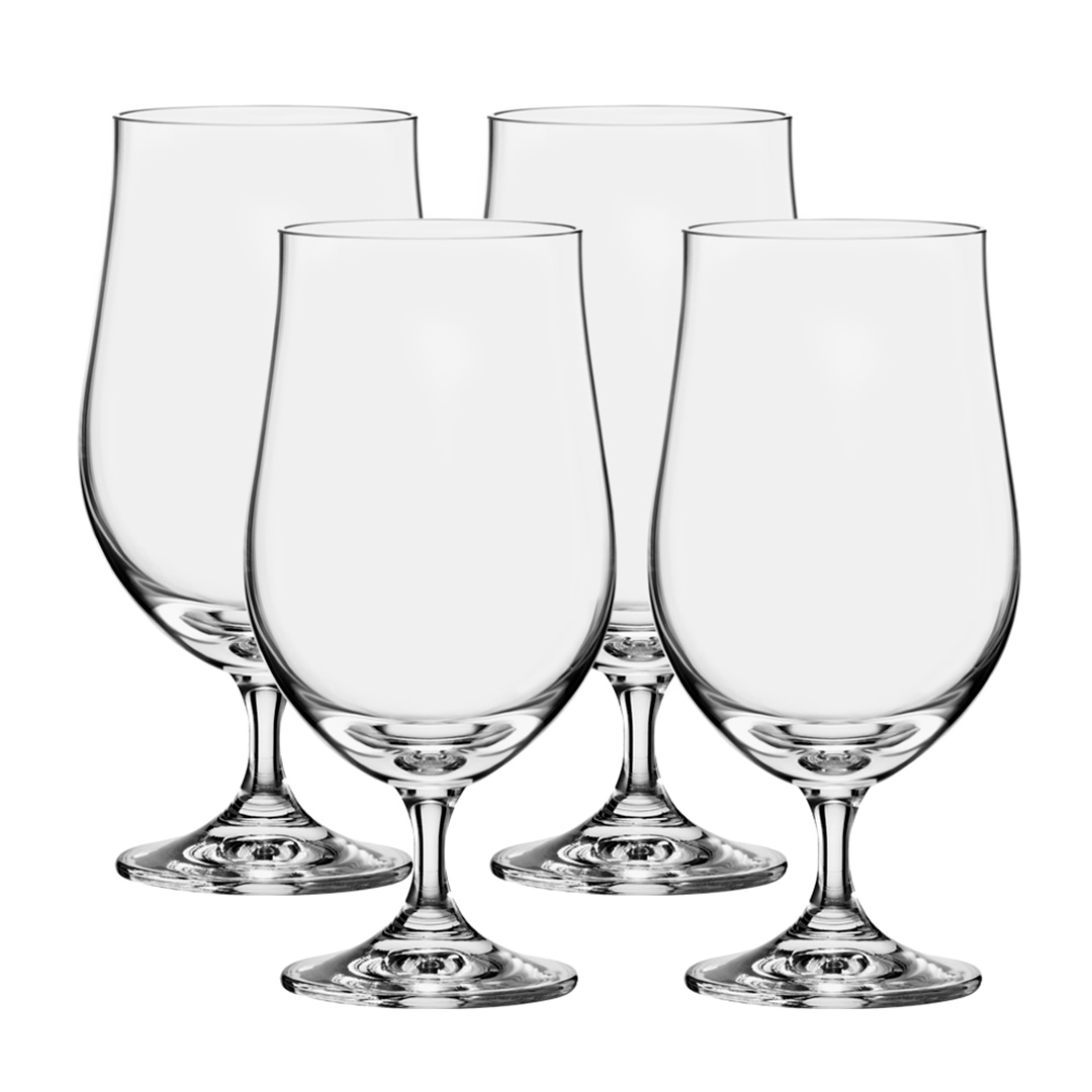 Imagem ilustrativa para Jogo de 4 taças para cerveja Tulipa em cristal ecológico 380ml A18cm