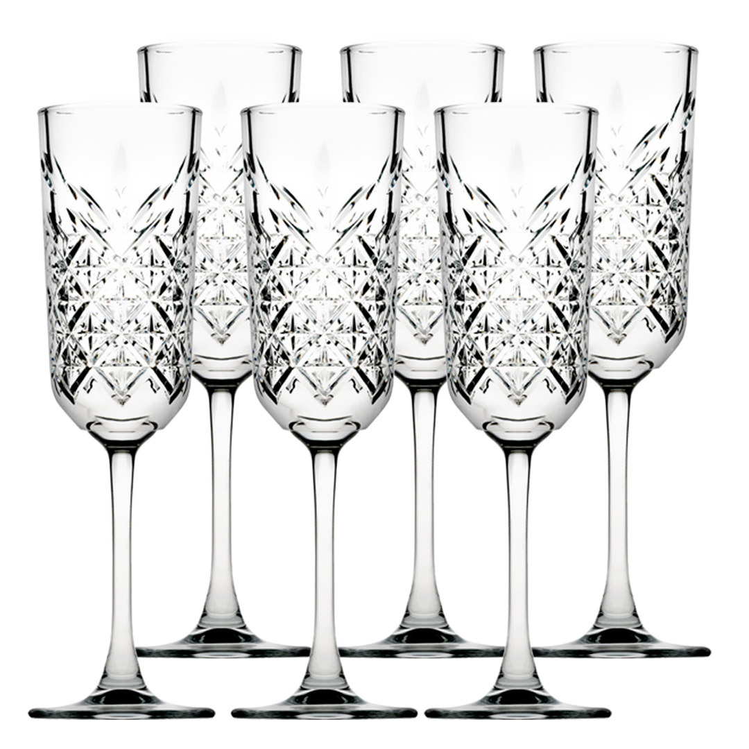 Imagem ilustrativa para Jogo de 4 taças para champanhe em vidro 175ml A22,5cm