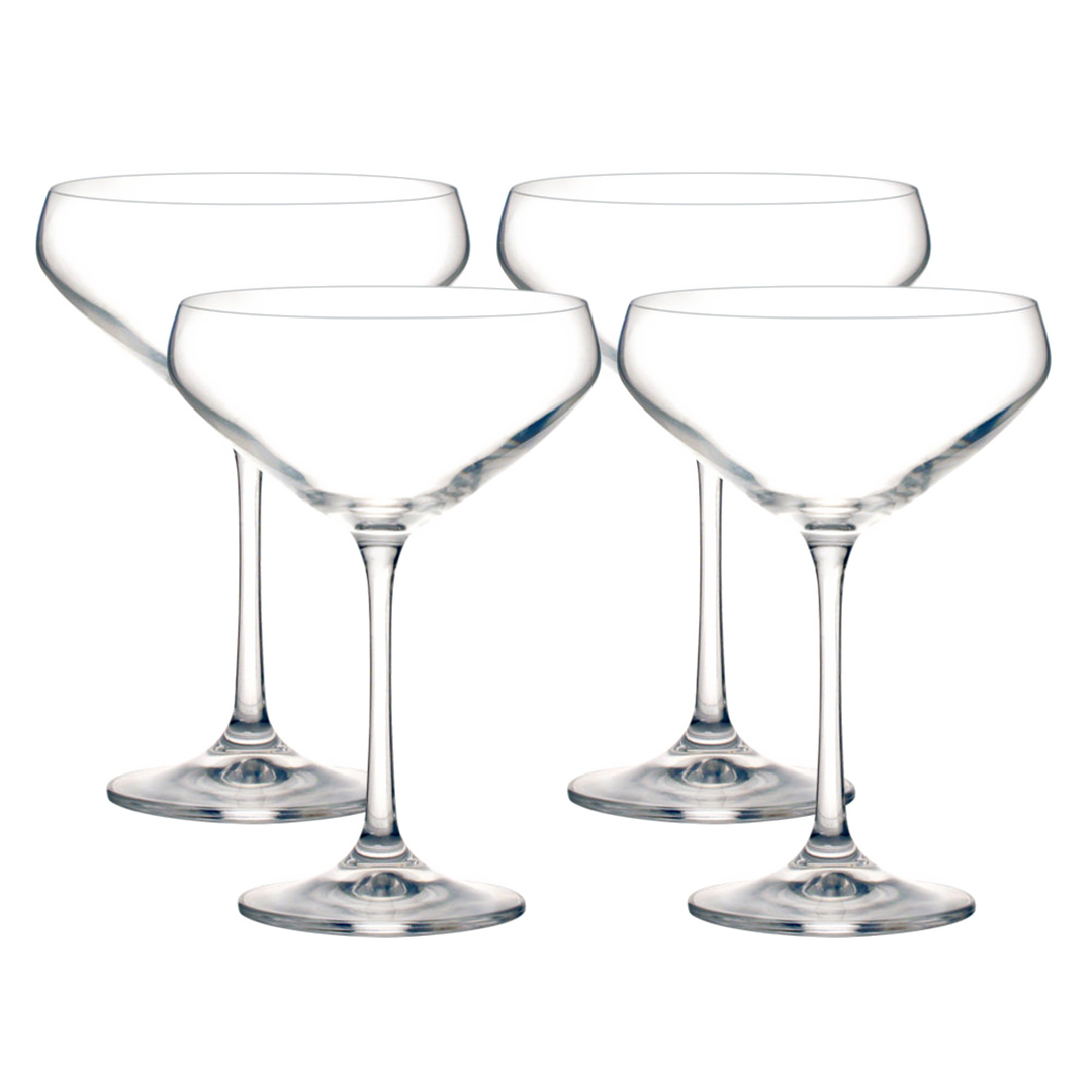 Imagem ilustrativa para Jogo de 4 taças para coquetel Coupe em cristal ecológico 340ml A17cm