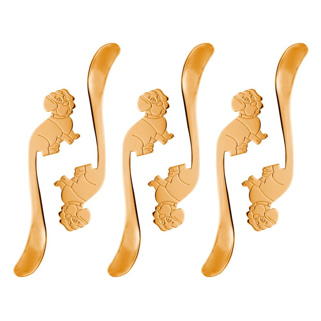 Imagem ilustrativa para Jogo de 6 colheres em aço inox cor dourada