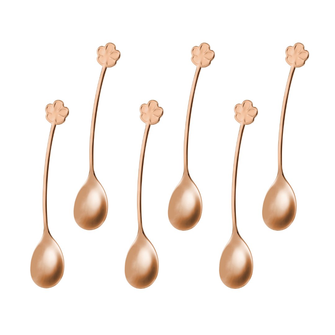 Imagem ilustrativa para Jogo de 6 colheres em aço inox cor cobre