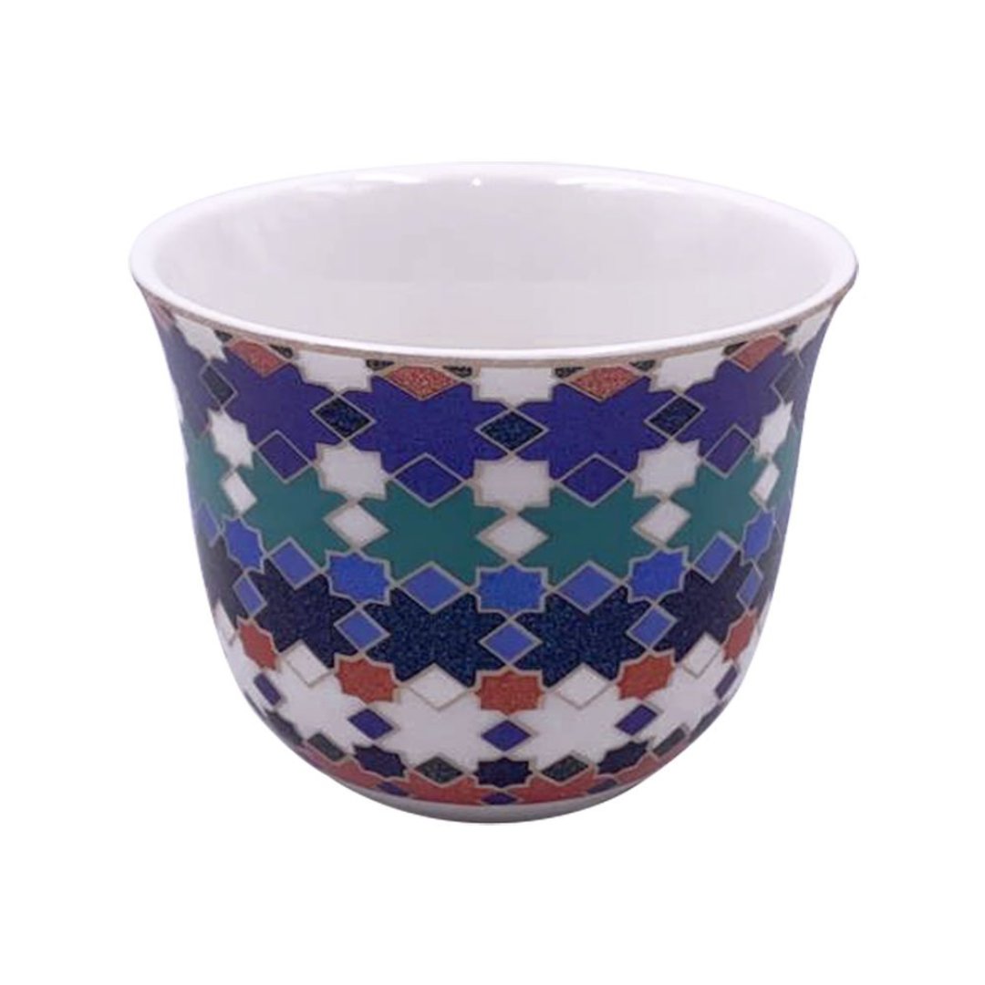 Imagem ilustrativa para Jogo de 6 copinhos em new bone china 70ml colorido