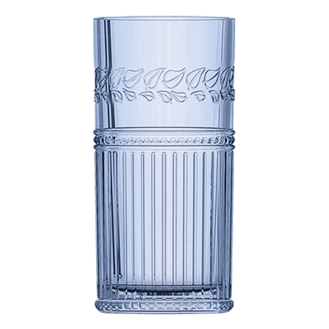 Imagem ilustrativa para Jogo de 6 copos altos em vidro 360ml A15cm cor azul luster