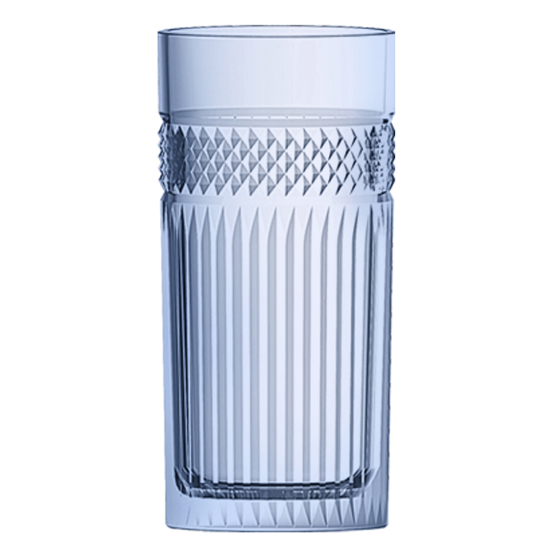 Fotografia para o produto Jogo de 6 copos altos em vidro 360ml A15cm cor azul luster