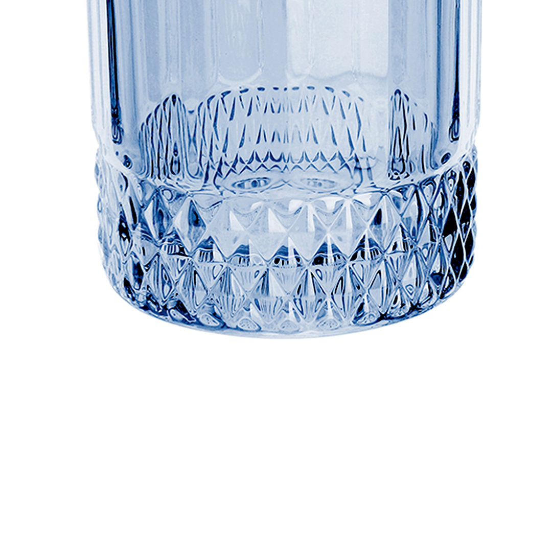 Fotografia para o produto Jogo de 6 copos altos em vidro 360ml A15cm cor azul luster