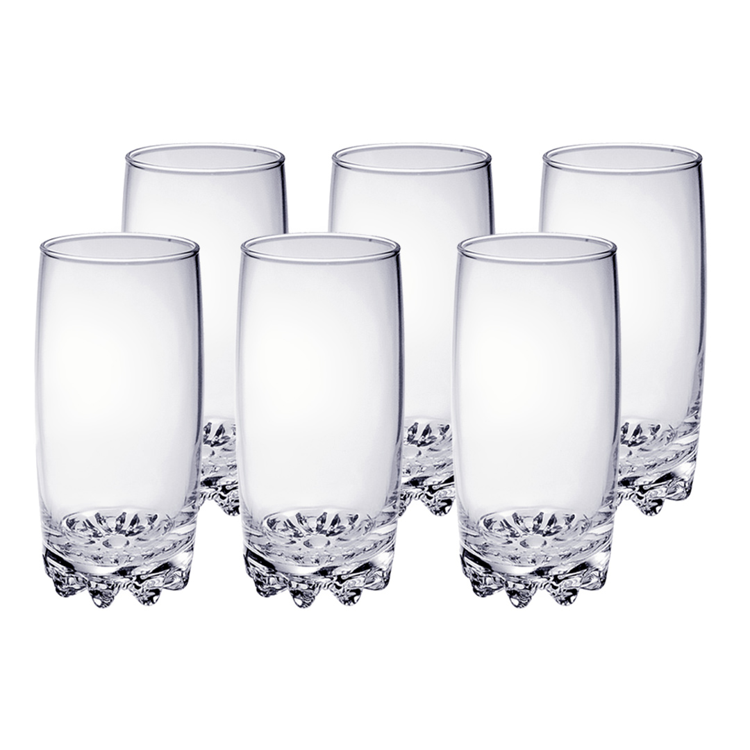 Imagem ilustrativa para Jogo de 6 copos altos em vidro 385ml A15cm