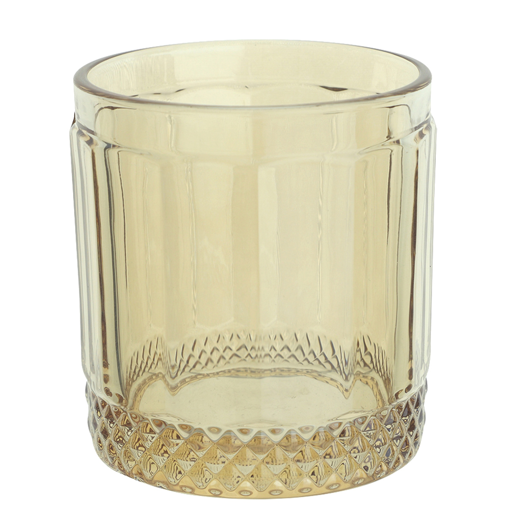 Imagem ilustrativa para Jogo de 6 copos baixos em vidro 330ml A9,3cm cor âmbar luster