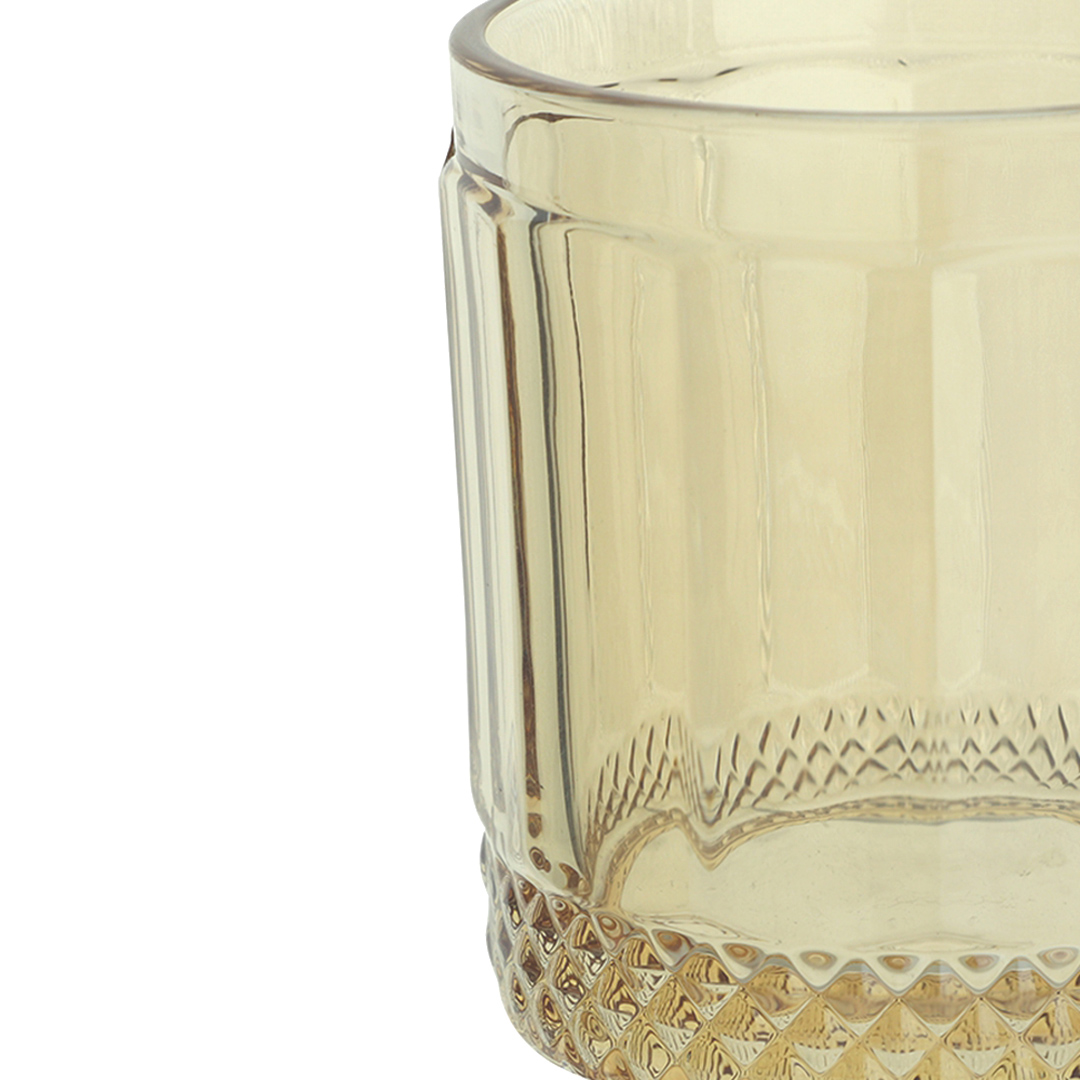 Fotografia para o produto Jogo de 6 copos baixos em vidro 320ml A9cm cor âmbar luster