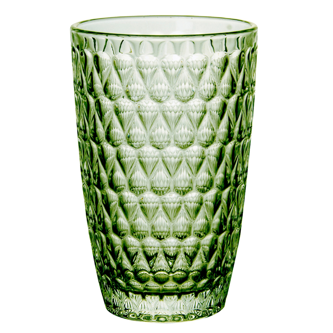 Imagem ilustrativa para Jogo de 6 copos em vidro 355ml A13cm cor verde