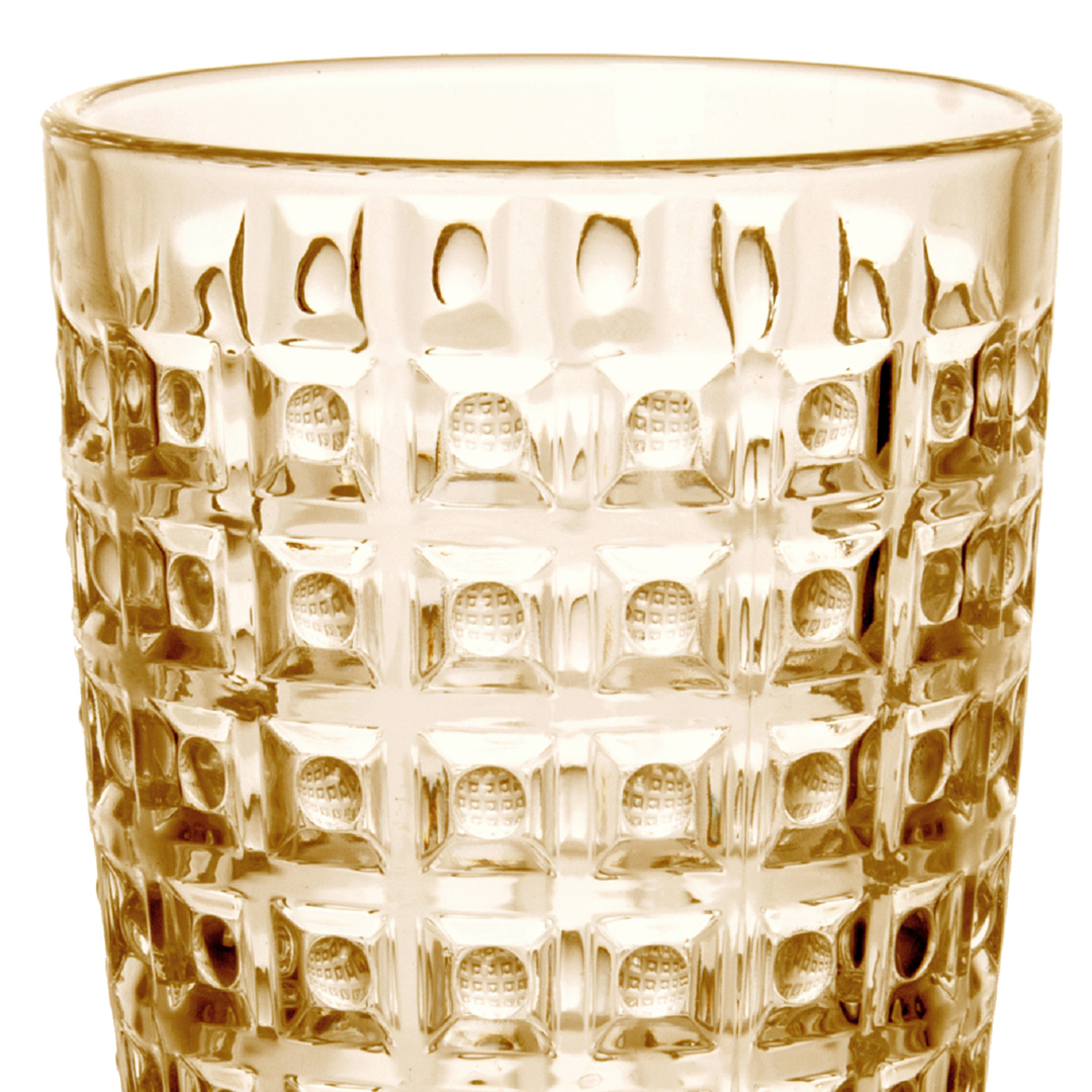 Fotografia para o produto Jogo de 6 copos em vidro 355ml A13cm cor âmbar luster