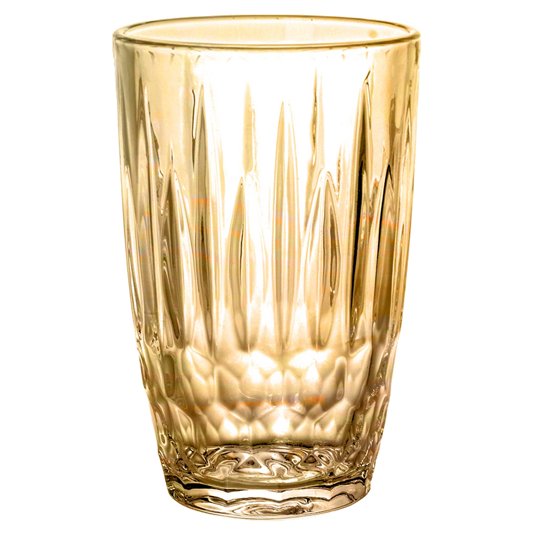 Fotografia para o produto Jogo de 6 copos em vidro 355ml A13cm cor âmbar luster