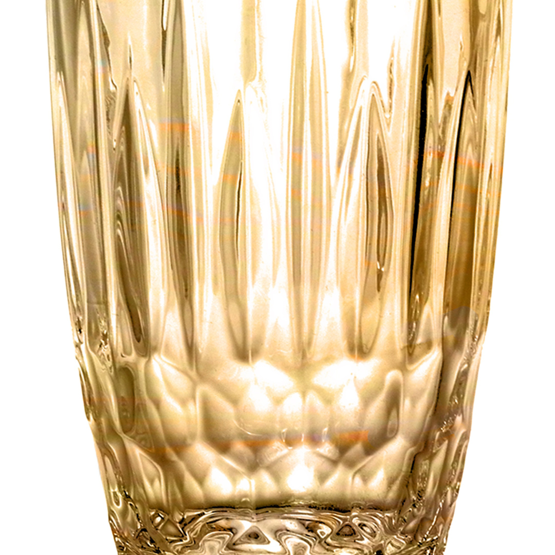 Fotografia para o produto Jogo de 6 copos em vidro 355ml A13cm cor âmbar luster