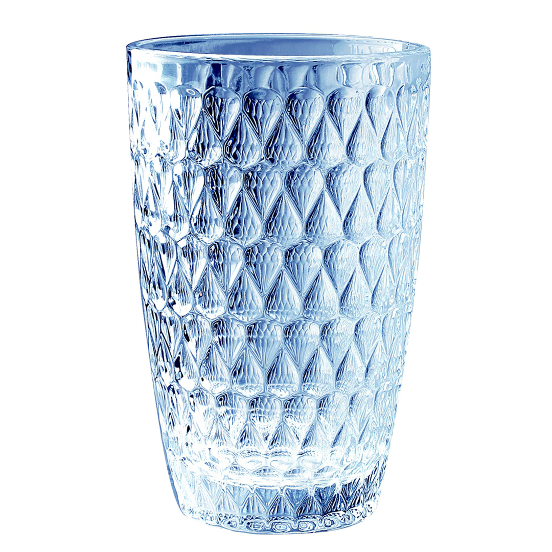 Fotografia para o produto Jogo de 6 copos em vidro 355ml A13cm cor azul luster