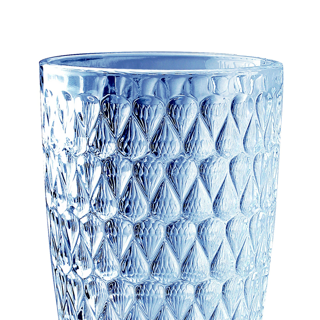 Fotografia para o produto Jogo de 6 copos em vidro 355ml A13cm cor azul luster