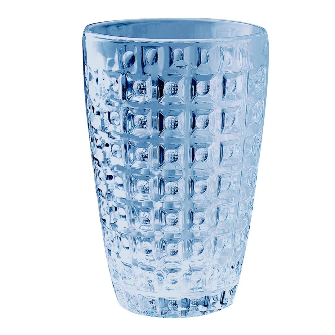 Fotografia para o produto Jogo de 6 copos em vidro 355ml A13cm cor azul luster