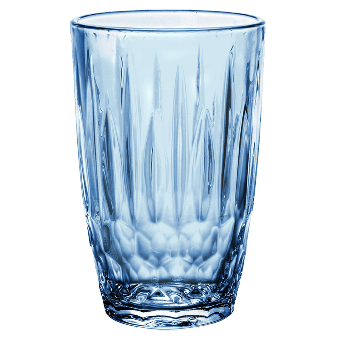 Imagem ilustrativa para Jogo de 6 copos em vidro 355ml A13cm cor azul luster