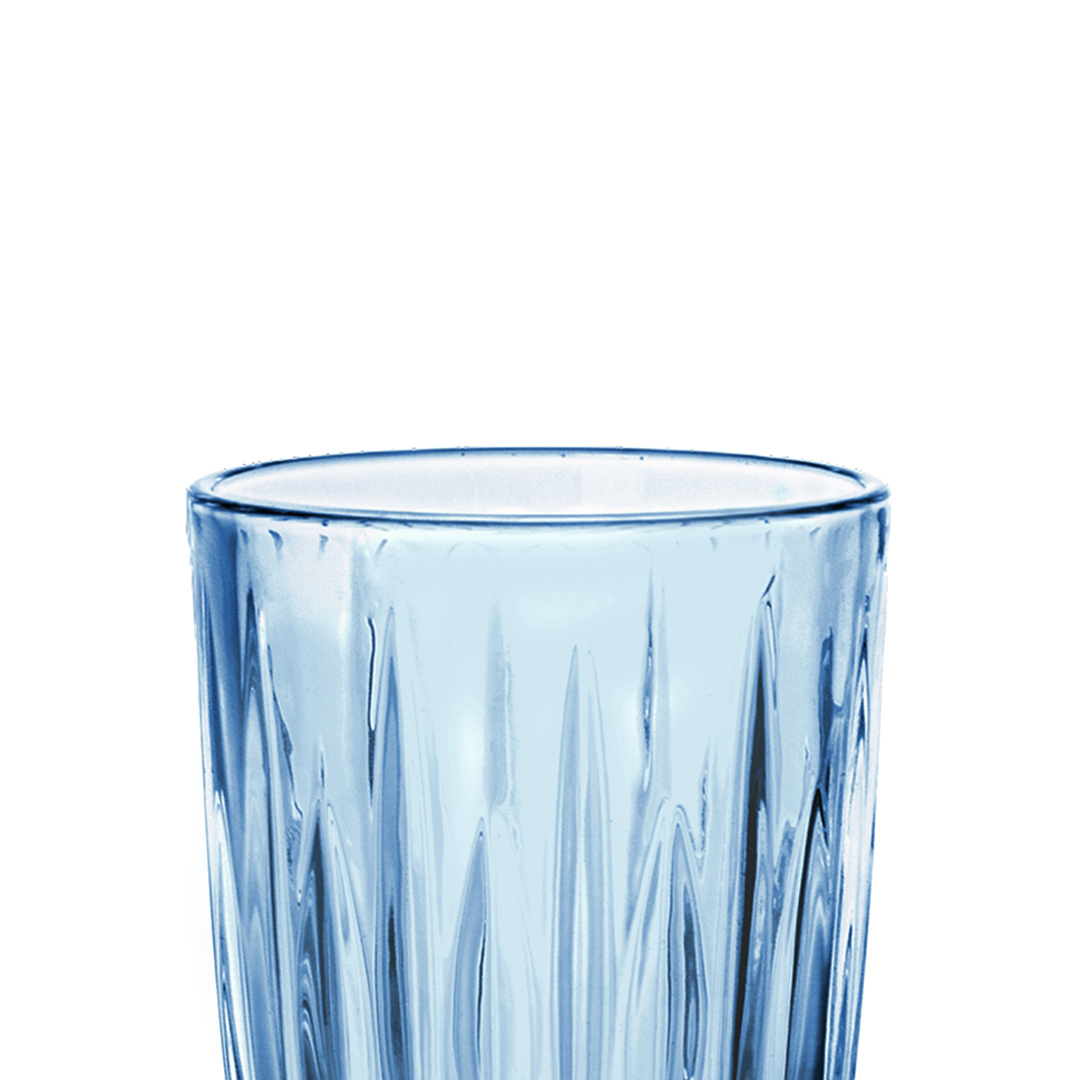 Fotografia para o produto Jogo de 6 copos em vidro 355ml A13cm cor azul luster