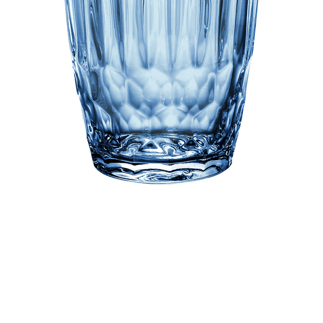 Fotografia para o produto Jogo de 6 copos em vidro 355ml A13cm cor azul luster