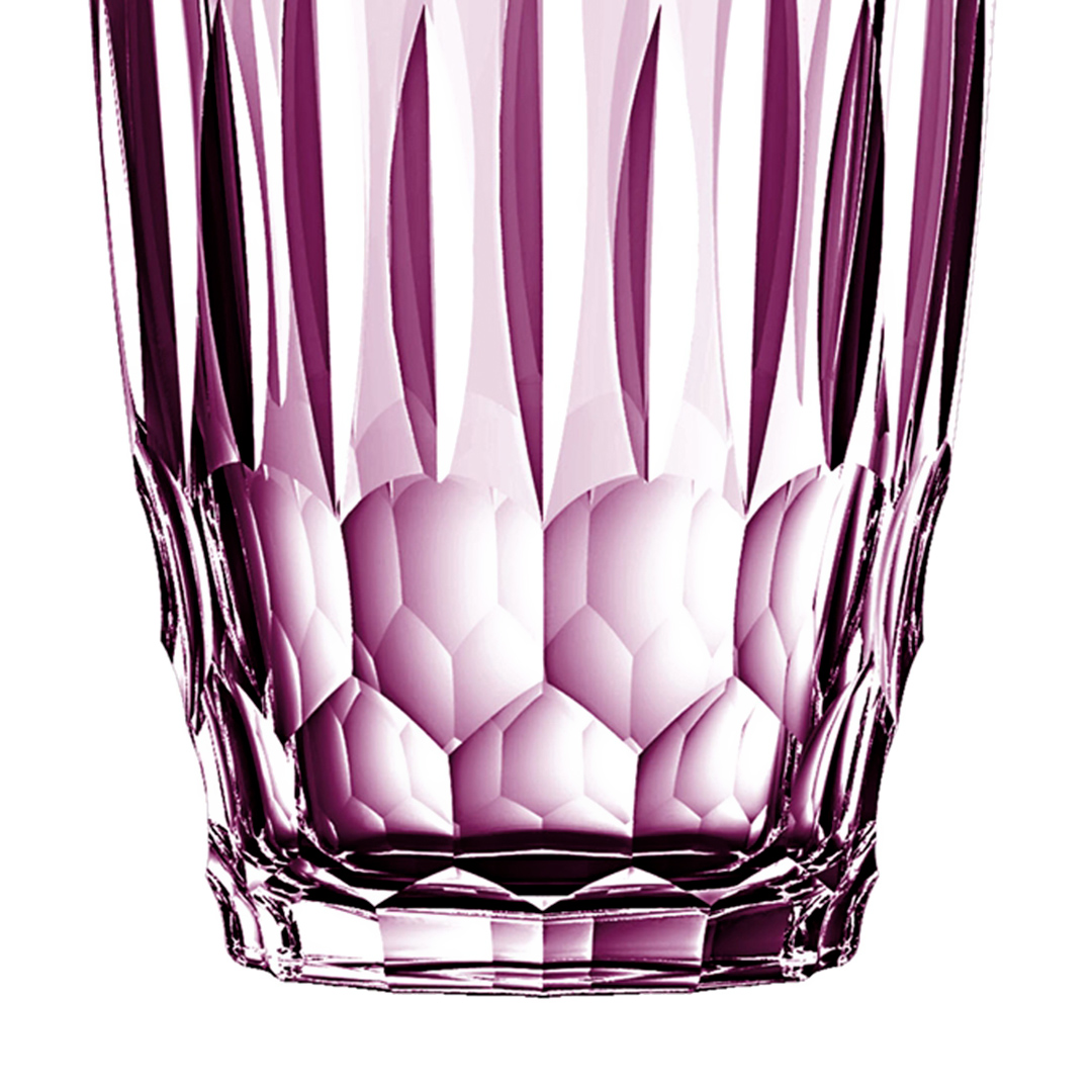 Fotografia para o produto Jogo de 6 copos em vidro 355ml A13cm cor roxa