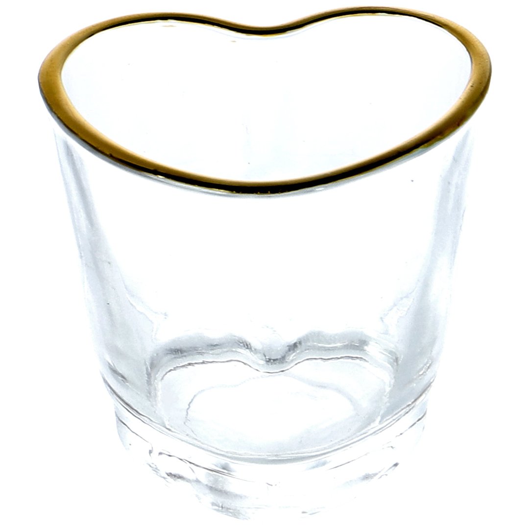 Imagem ilustrativa para Jogo de 6 copos para shot em vidro com borda dourada 45ml A5cm