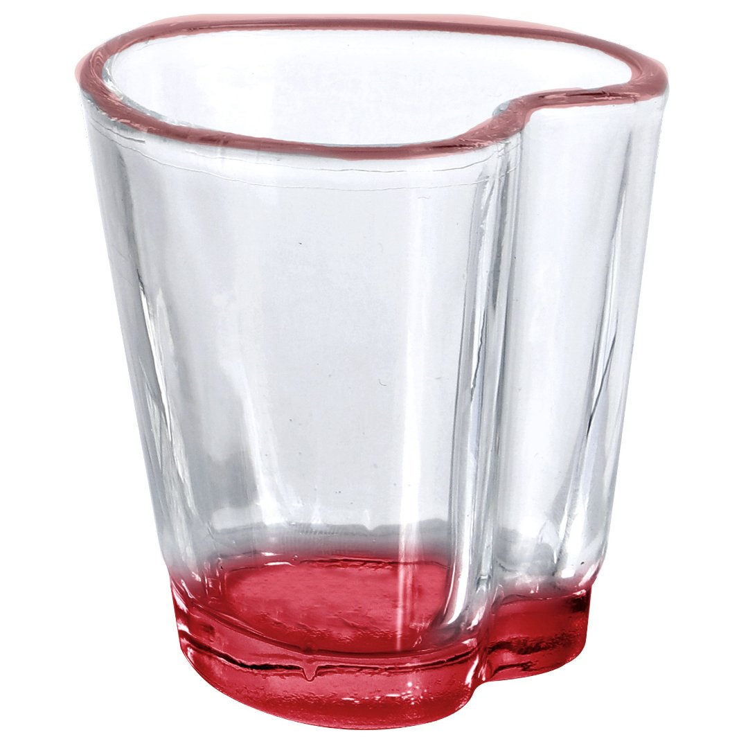 Fotografia para o produto Jogo de 6 copos para shot em vidro com base vermelha 45ml A5cm
