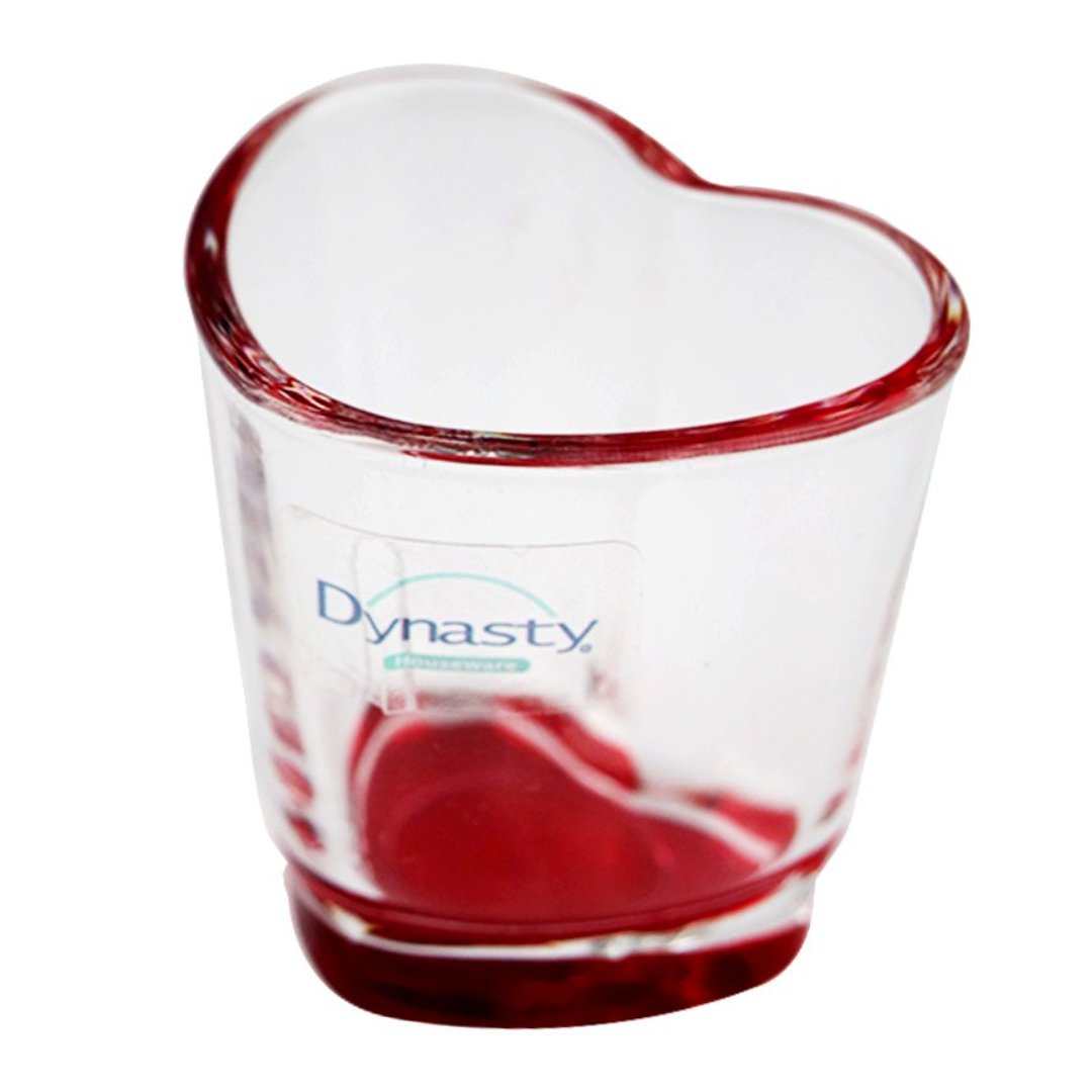 Fotografia para o produto Jogo de 6 copos para shot em vidro com base vermelha 45ml A5cm