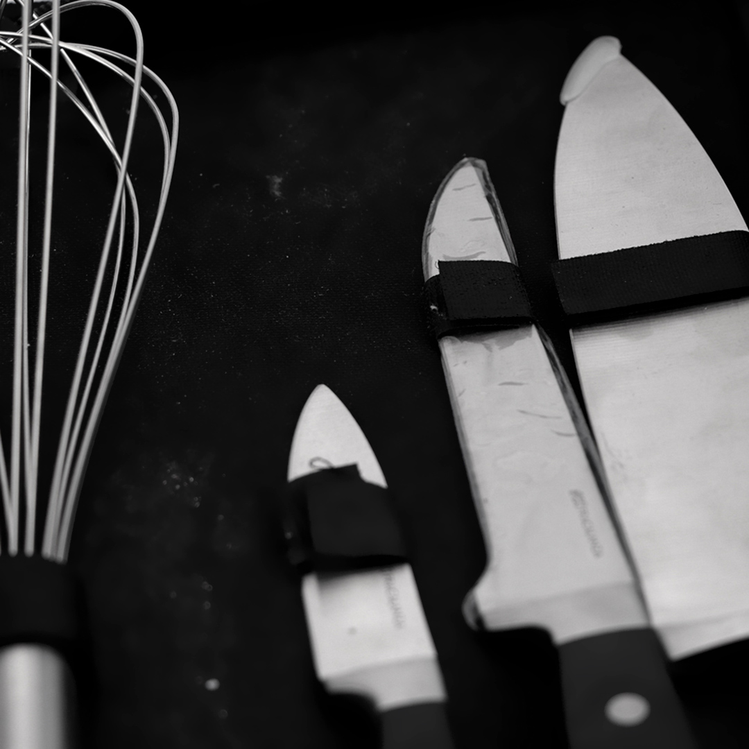 Fotografia para o produto Jogo de 6 peças para churrasco em aço inox com bolsa de nylon