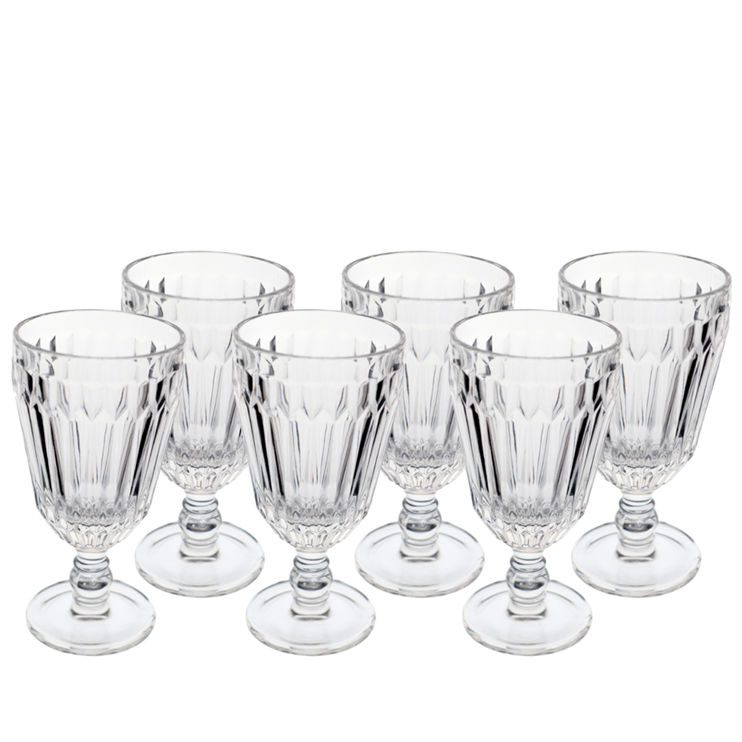 Imagem ilustrativa para Jogo de 6 taças em vidro 330ml A17cm