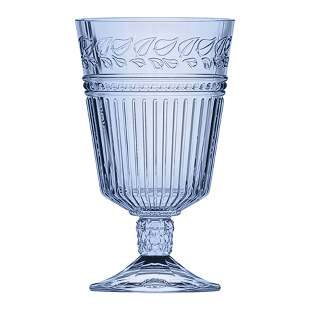 Imagem ilustrativa para Jogo de 6 taças em vidro 330ml A15cm cor azul luster