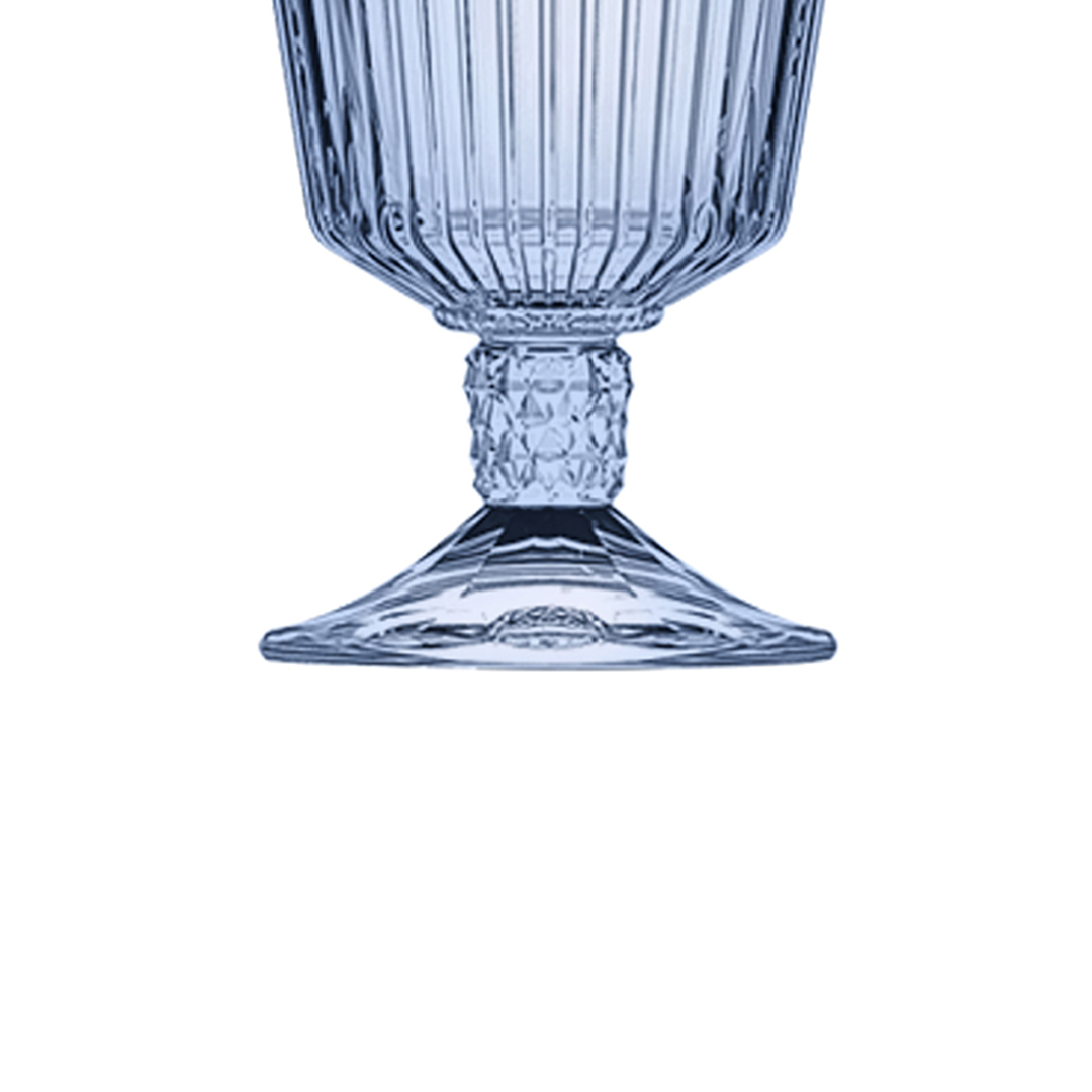 Fotografia para o produto Jogo de 6 taças em vidro 330ml A15cm cor azul luster