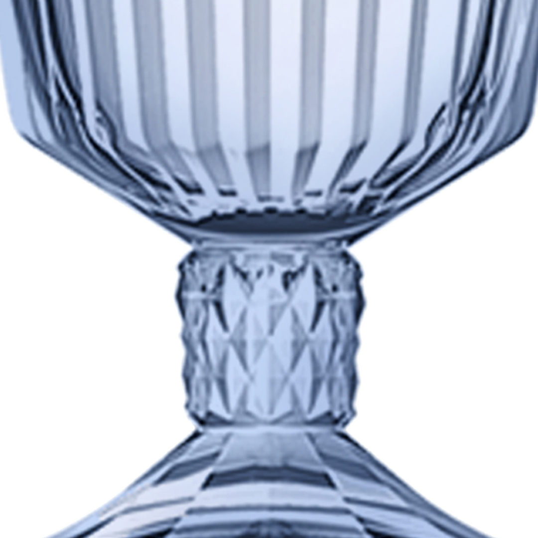 Fotografia para o produto Jogo de 6 taças em vidro 330ml A15cm cor azul luster