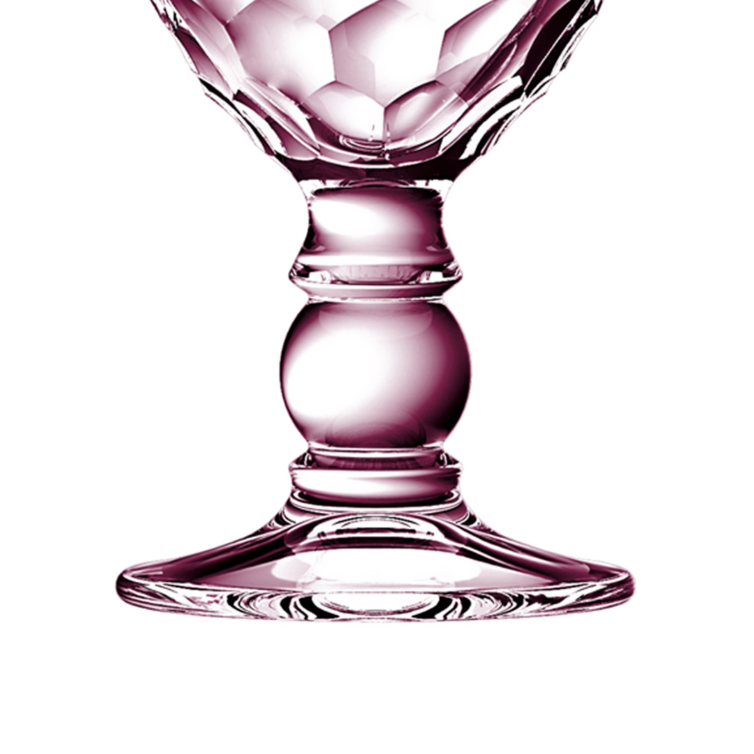 Fotografia para o produto Jogo de 6 taças em vidro 330ml A16,5cm cor roxa