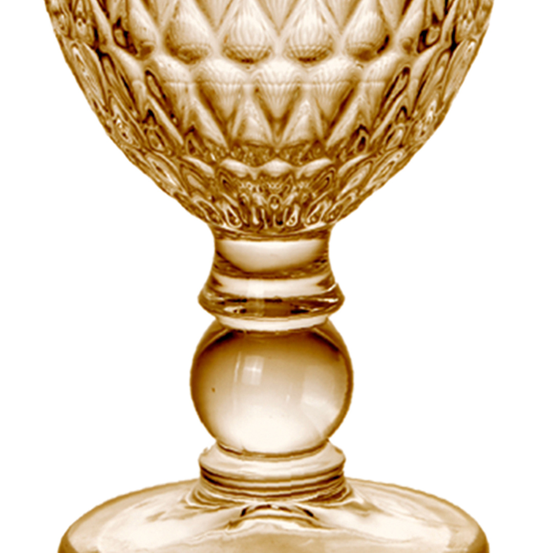 Fotografia para o produto Jogo de 6 taças em vidro 330ml A17cm cor âmbar luster