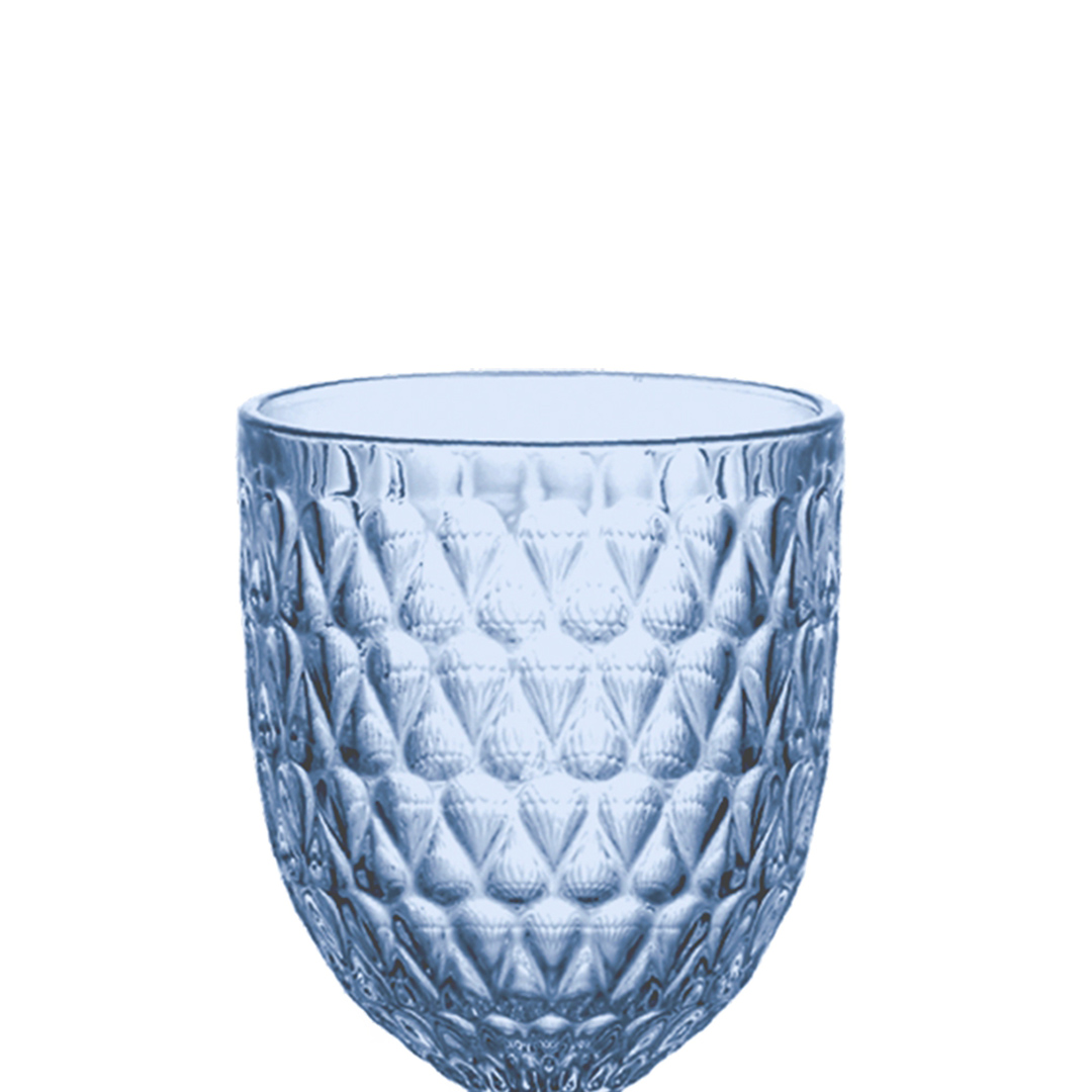 Fotografia para o produto Jogo de 6 taças em vidro 330ml A17cm cor azul luster