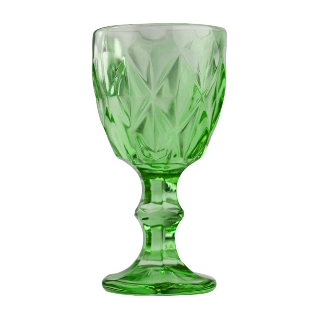 Fotografia para o produto Jogo de 6 tacas Matelasse em vidro 60ml A10,4cm colorida